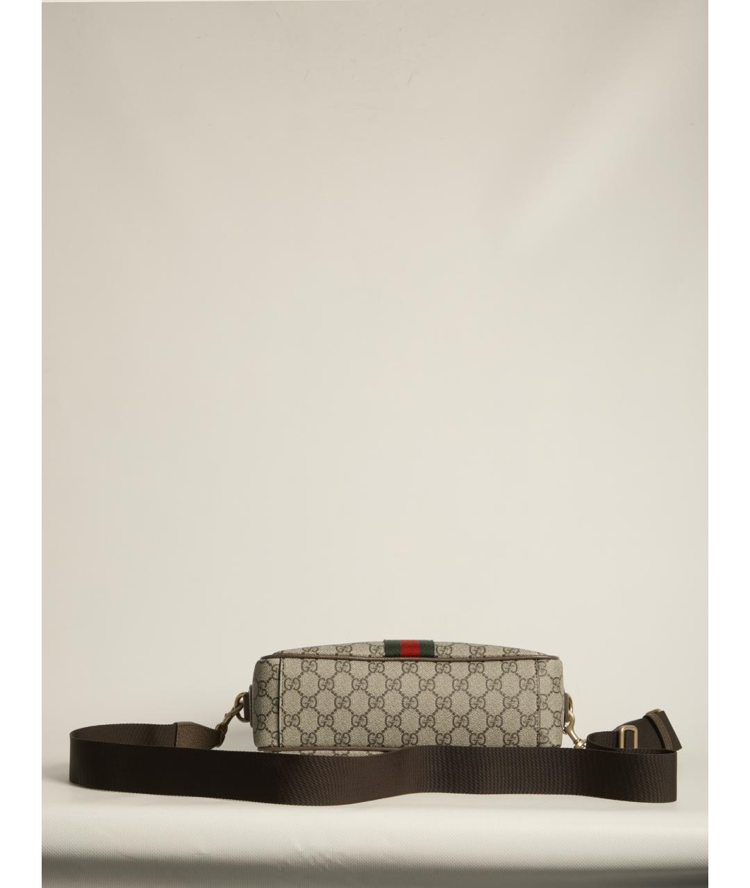 GUCCI Бежевая тканевая сумка на плечо, фото 3