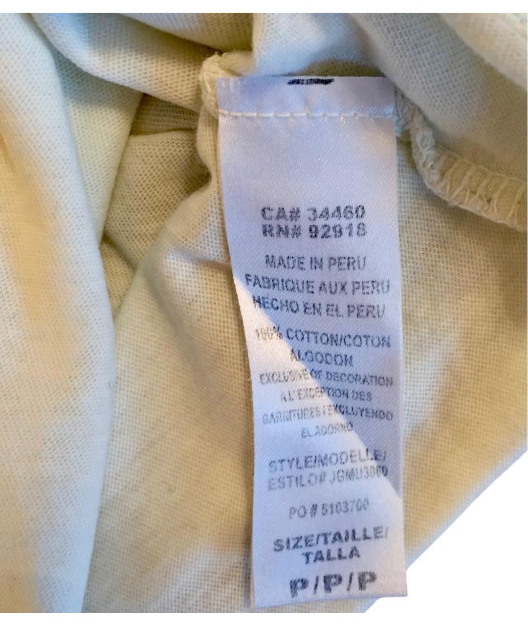 JUICY COUTURE Белая хлопковая футболка, фото 5