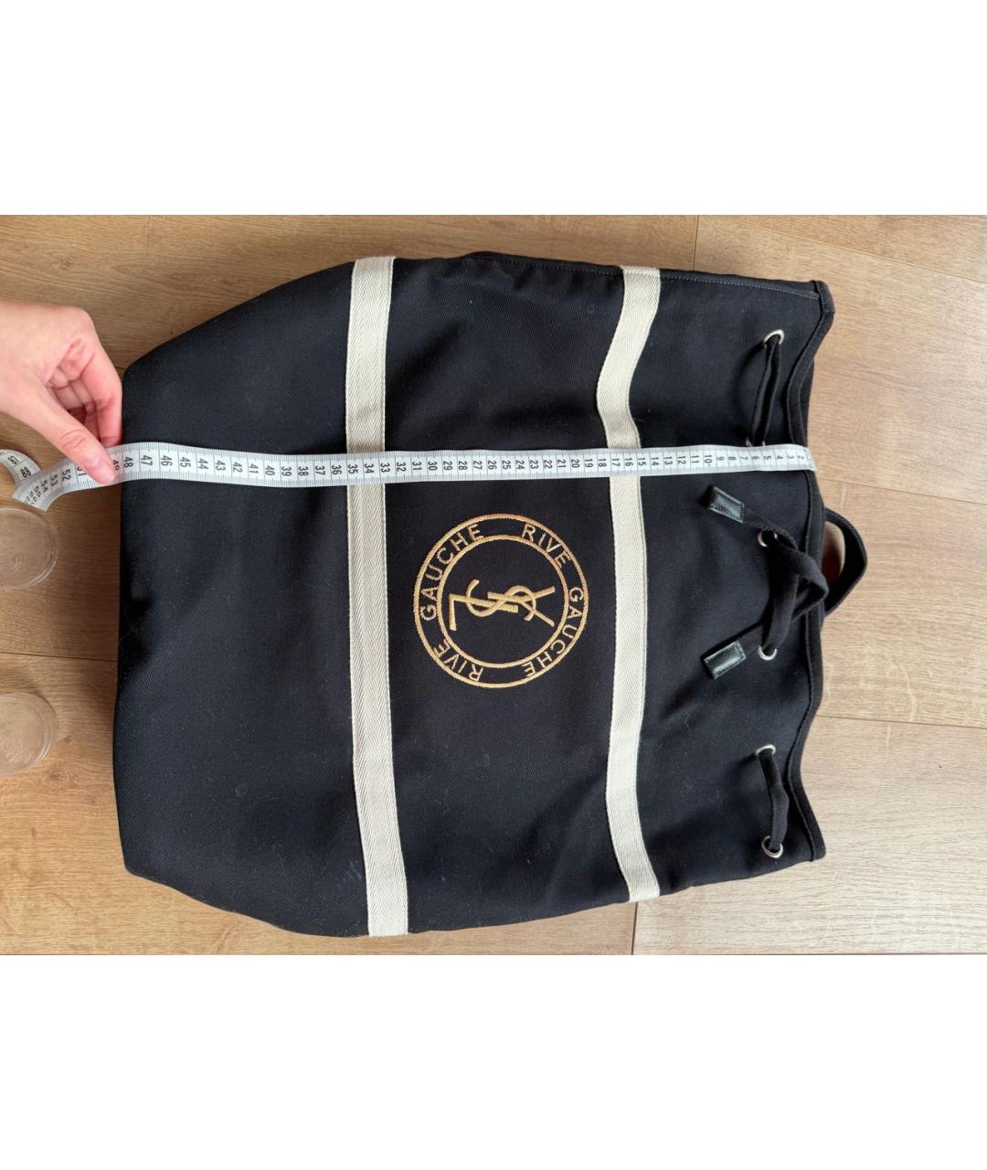 SAINT LAURENT Черный хлопковый рюкзак, фото 7