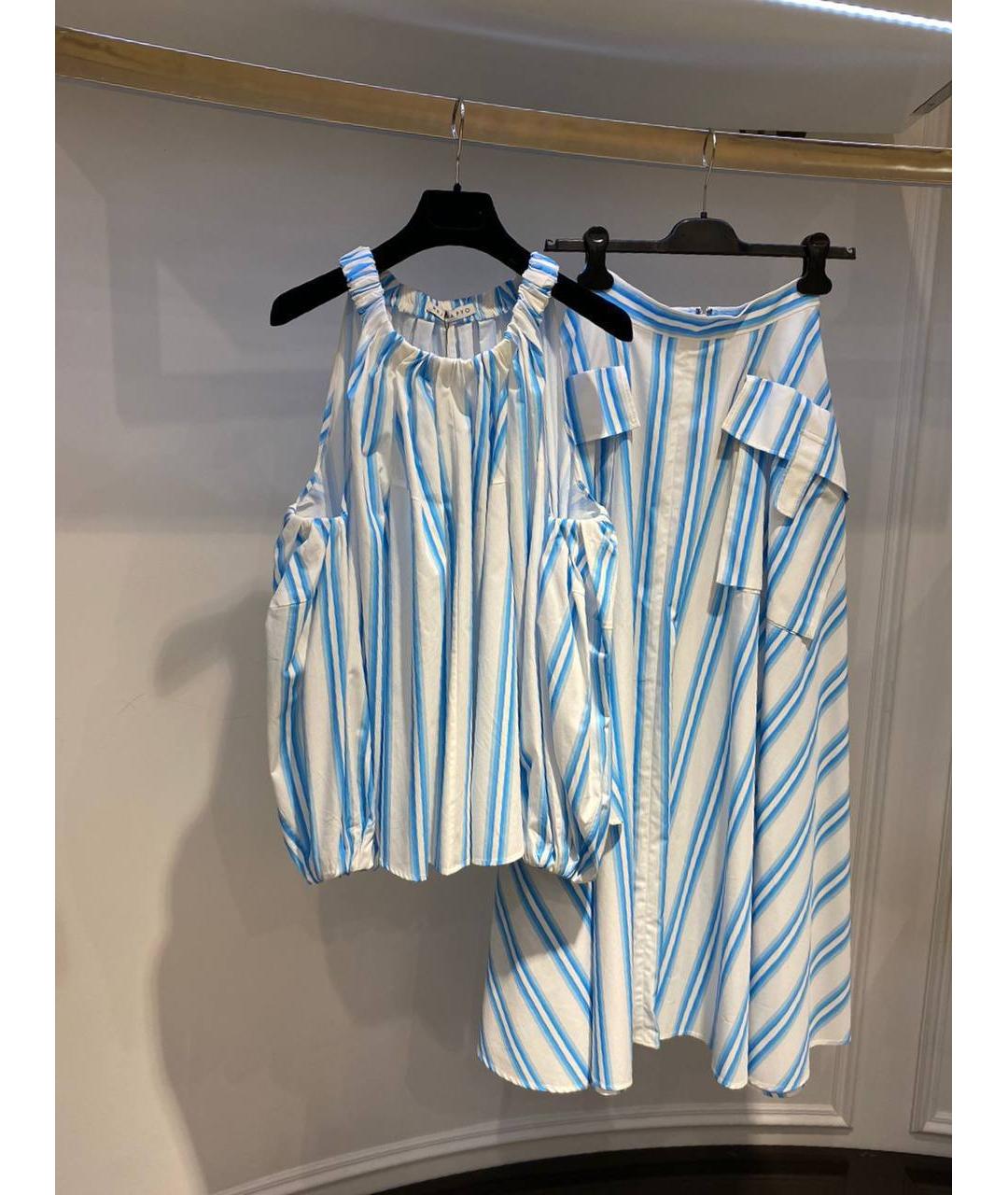 REJINA PYO Голубая хлопковая блузы, фото 2