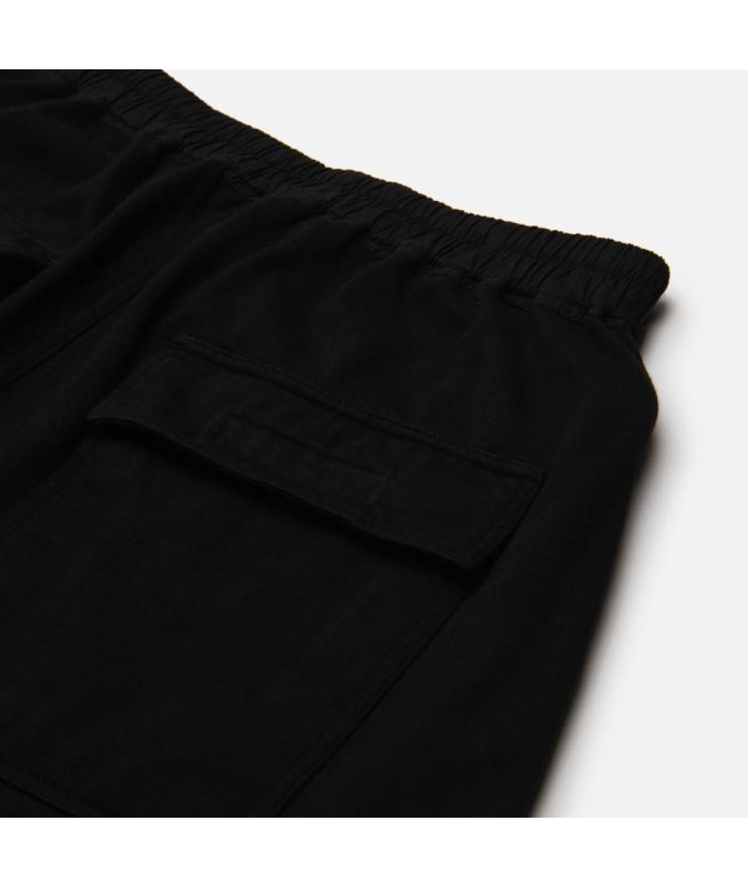 RICK OWENS DRKSHDW Черные хлопковые повседневные брюки, фото 3