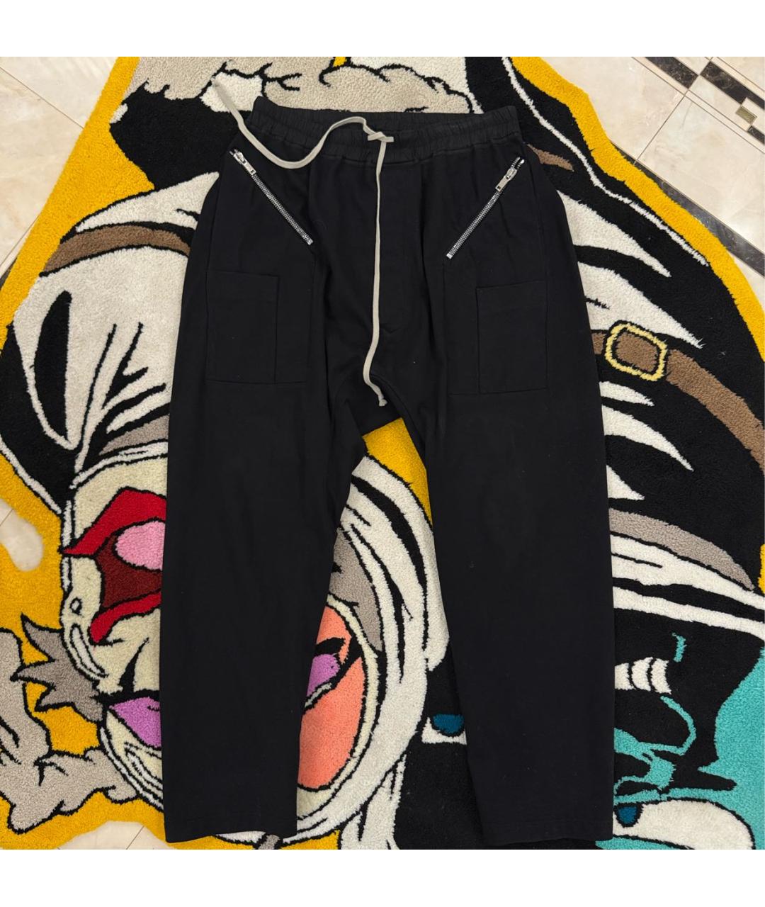 RICK OWENS DRKSHDW Черные хлопковые повседневные брюки, фото 4