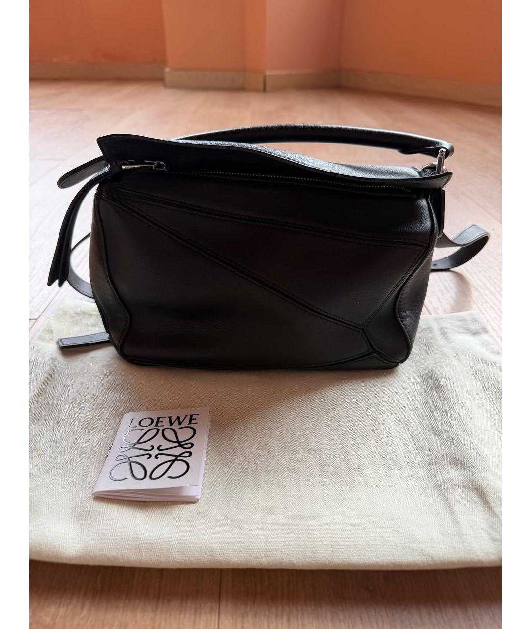 LOEWE Черная кожаная сумка через плечо, фото 2