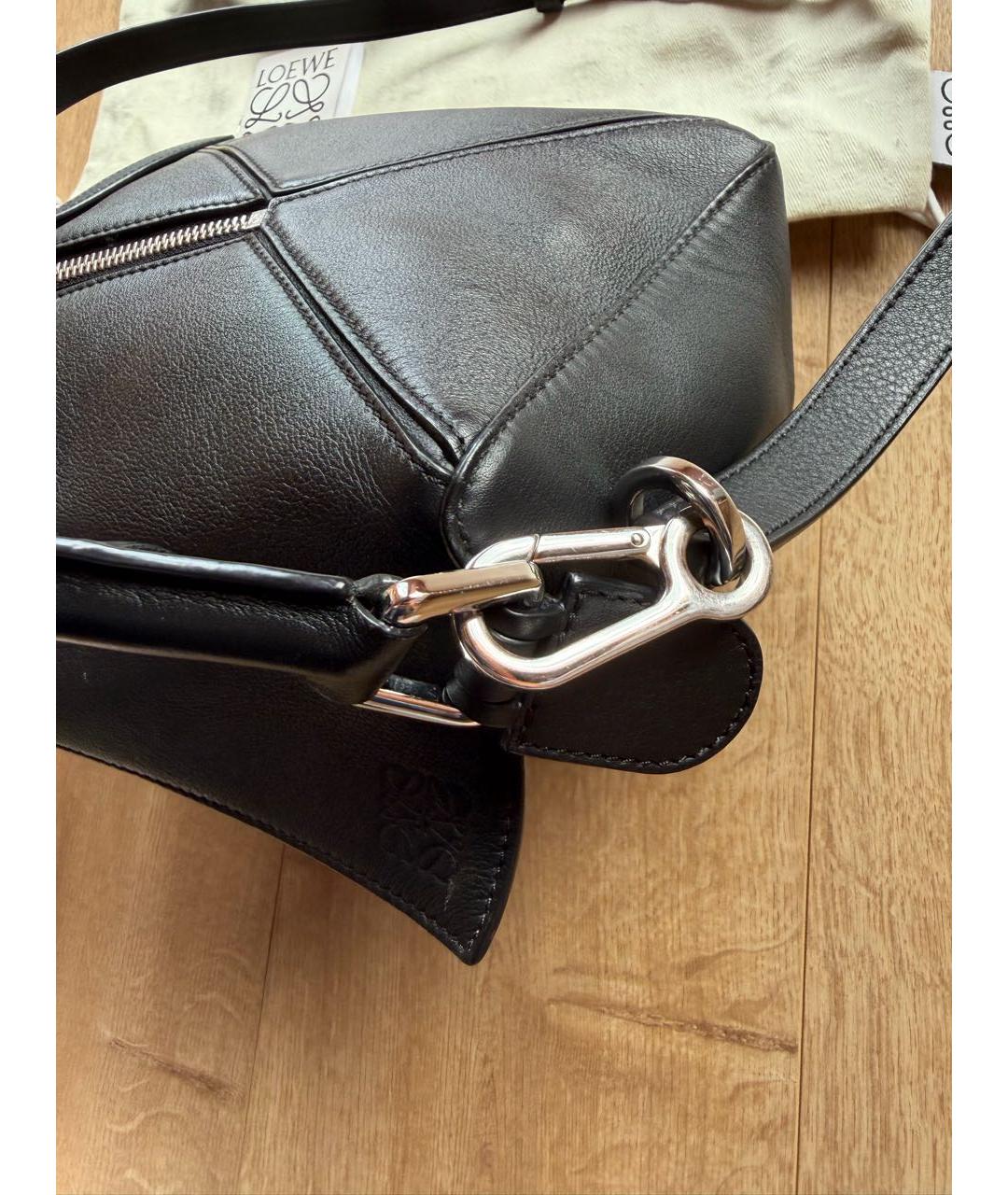 LOEWE Черная кожаная сумка через плечо, фото 5