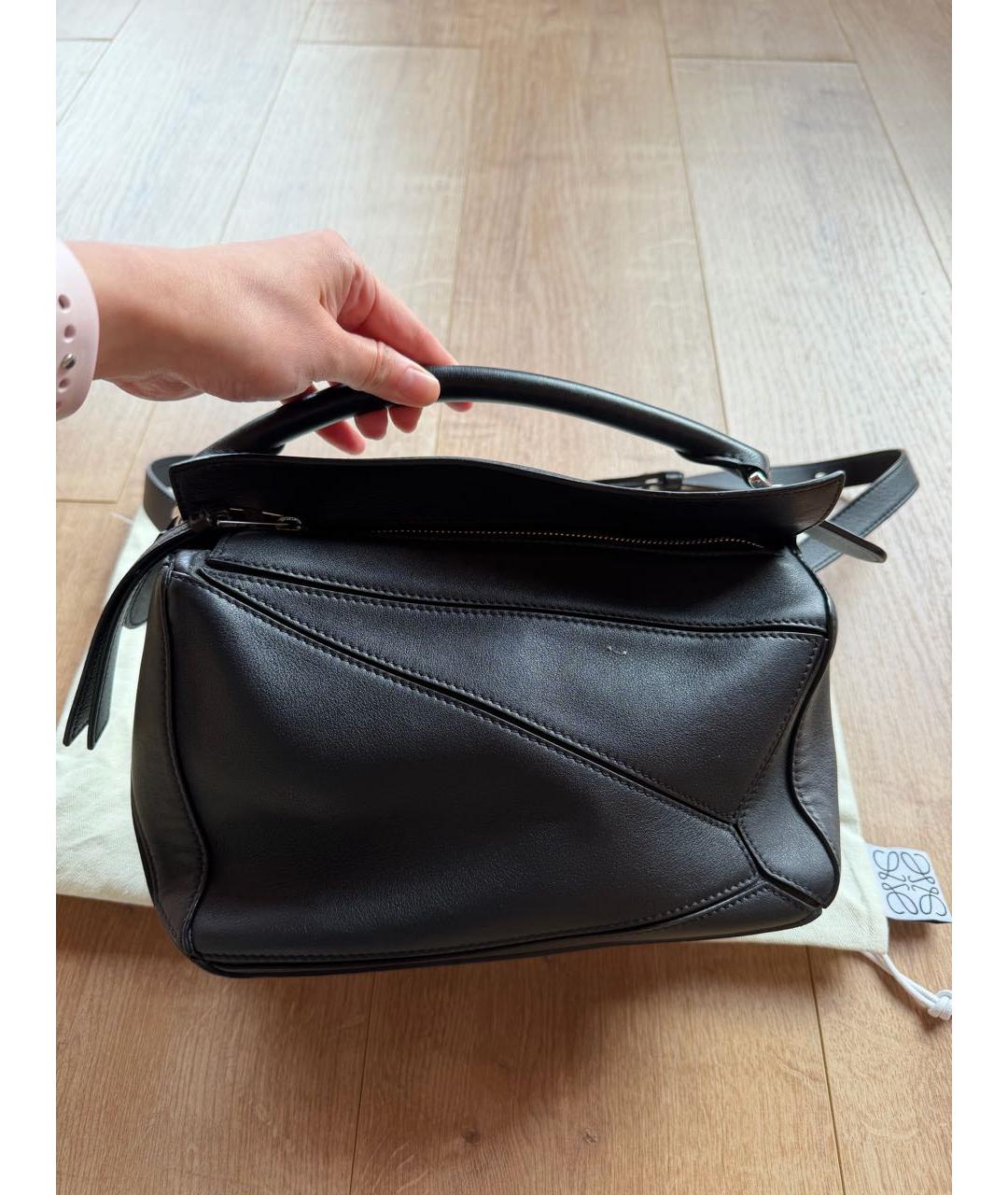 LOEWE Черная кожаная сумка через плечо, фото 8