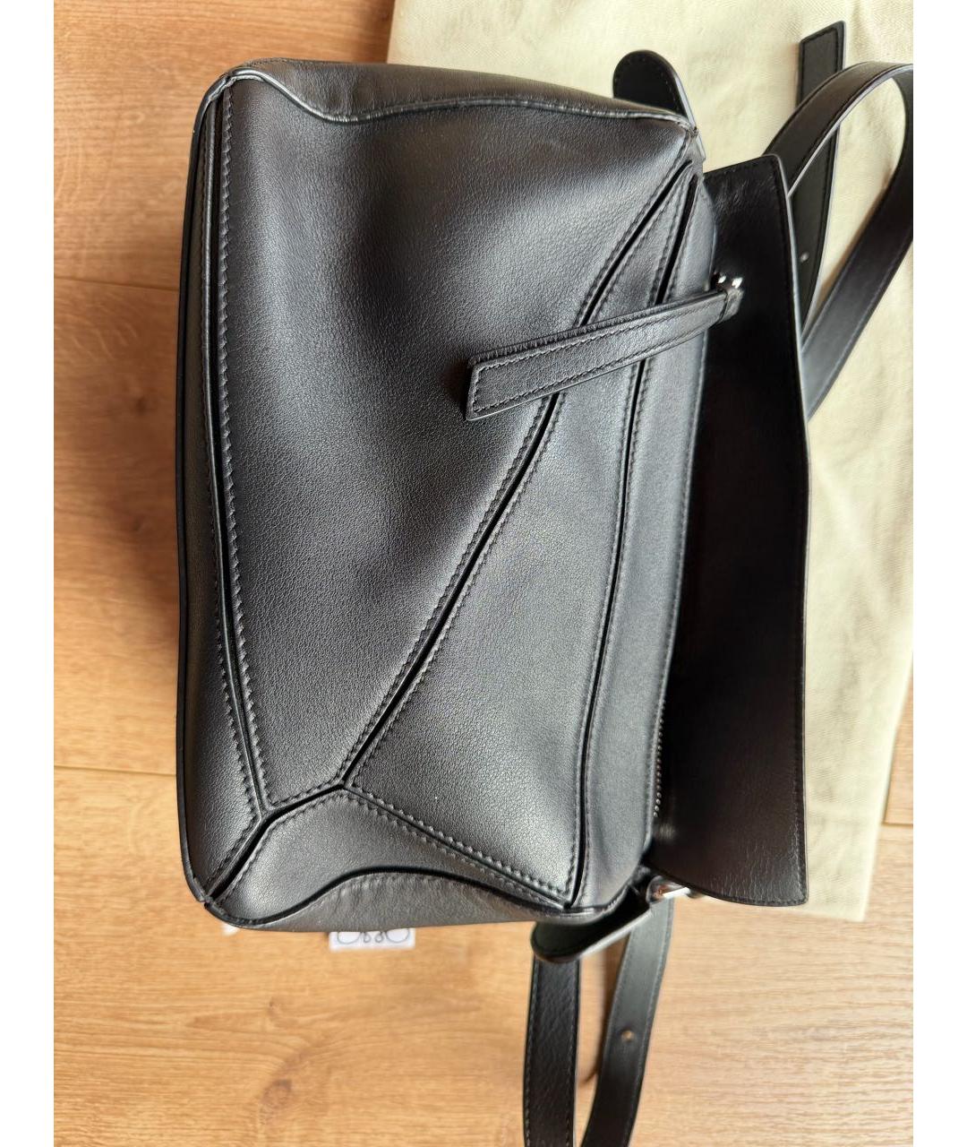 LOEWE Черная кожаная сумка через плечо, фото 7