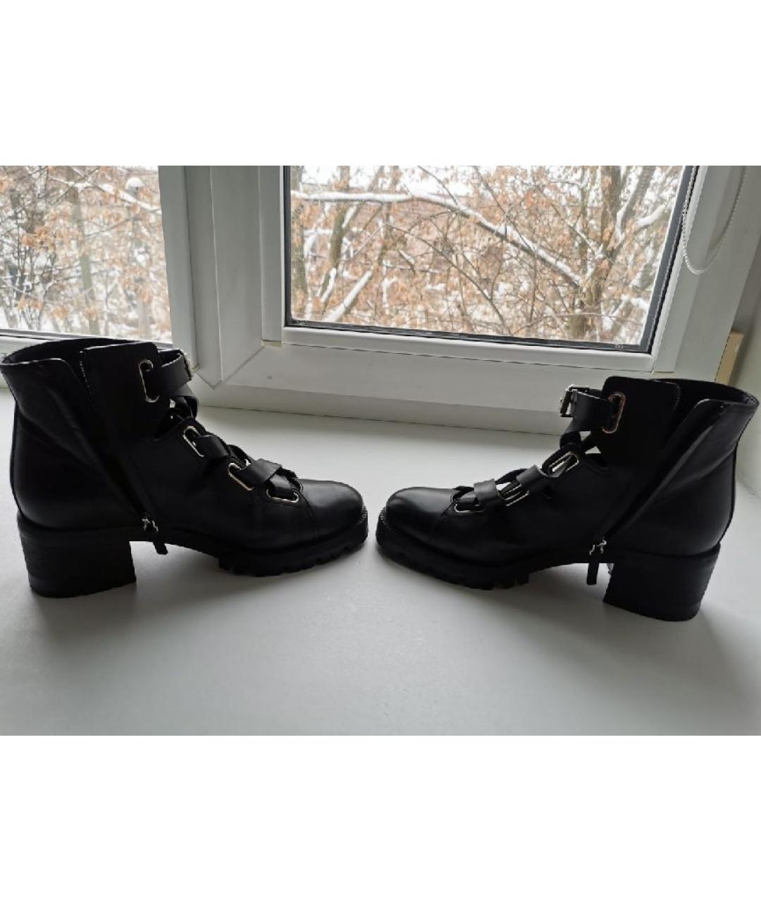 VALENTINO Черные кожаные ботинки, фото 10