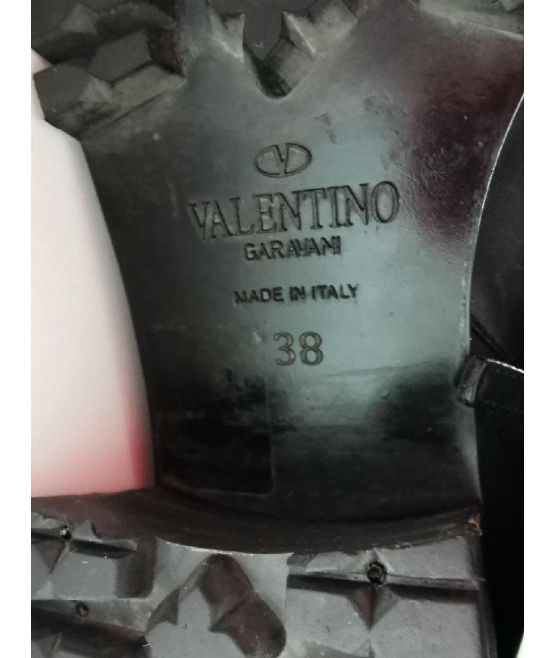 VALENTINO Черные кожаные ботинки, фото 6