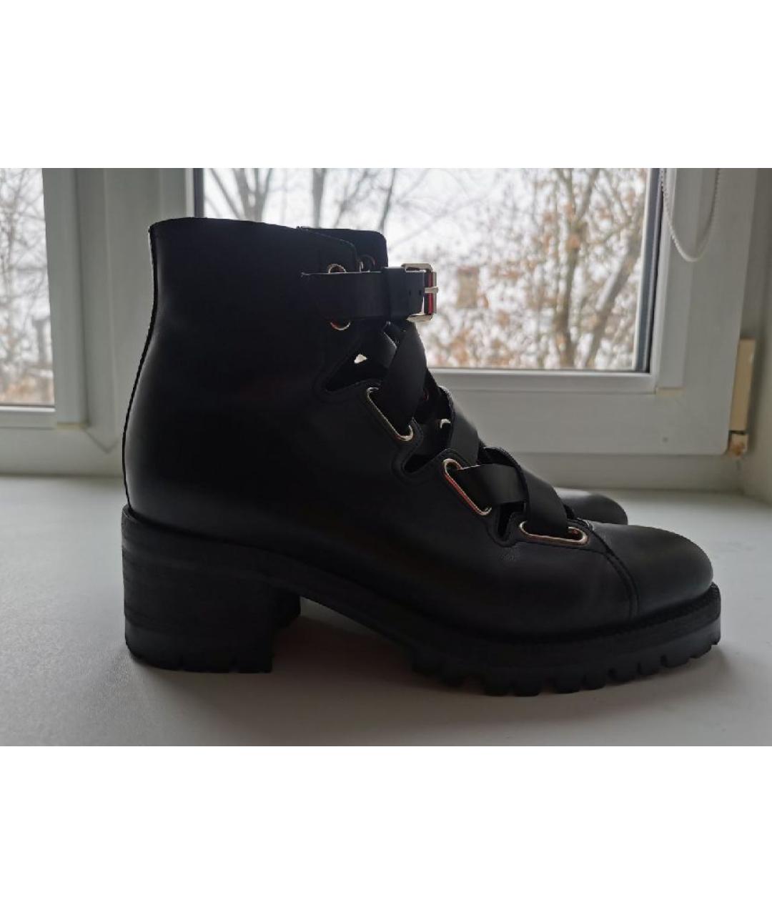 VALENTINO Черные кожаные ботинки, фото 8