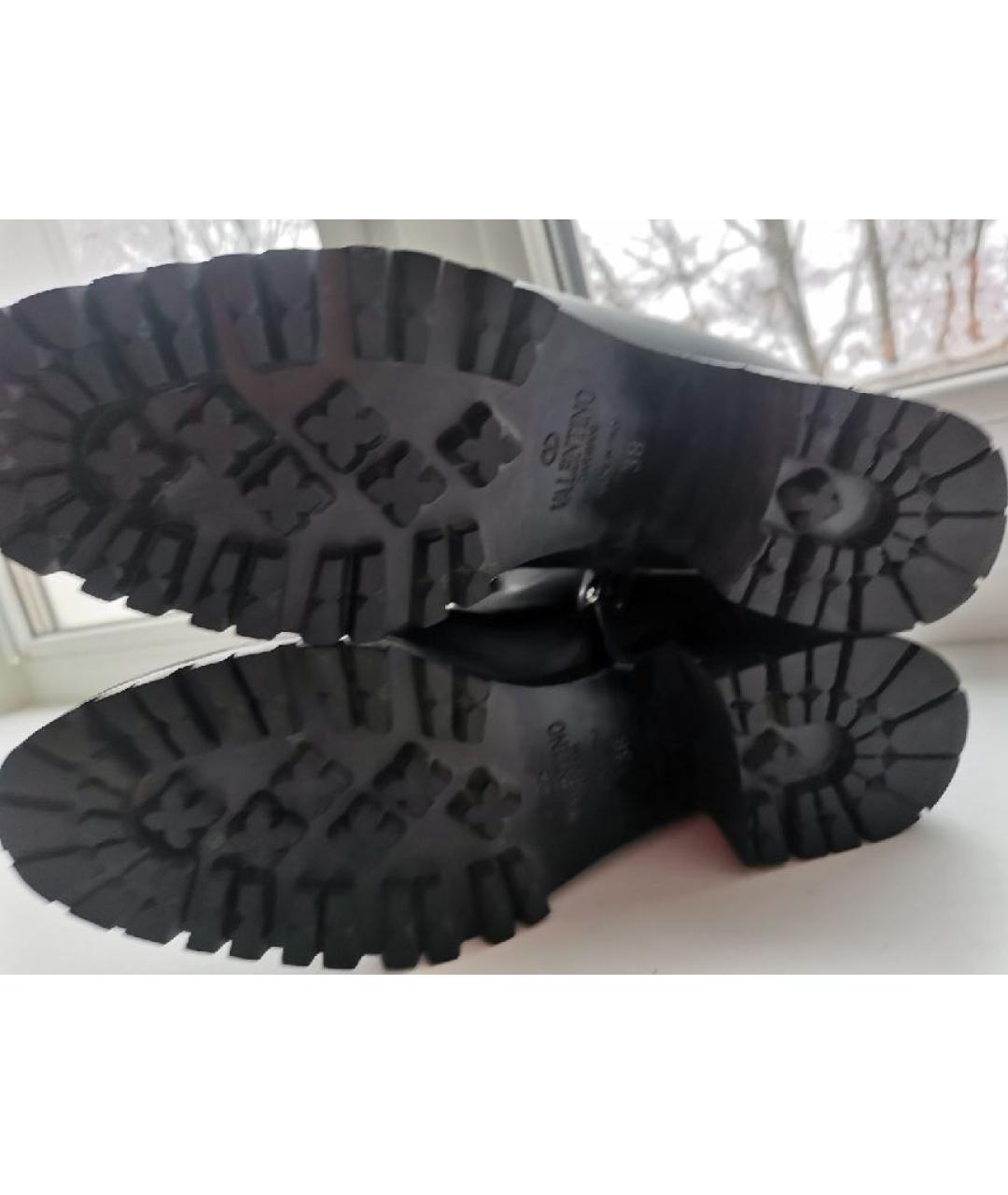 VALENTINO Черные кожаные ботинки, фото 7