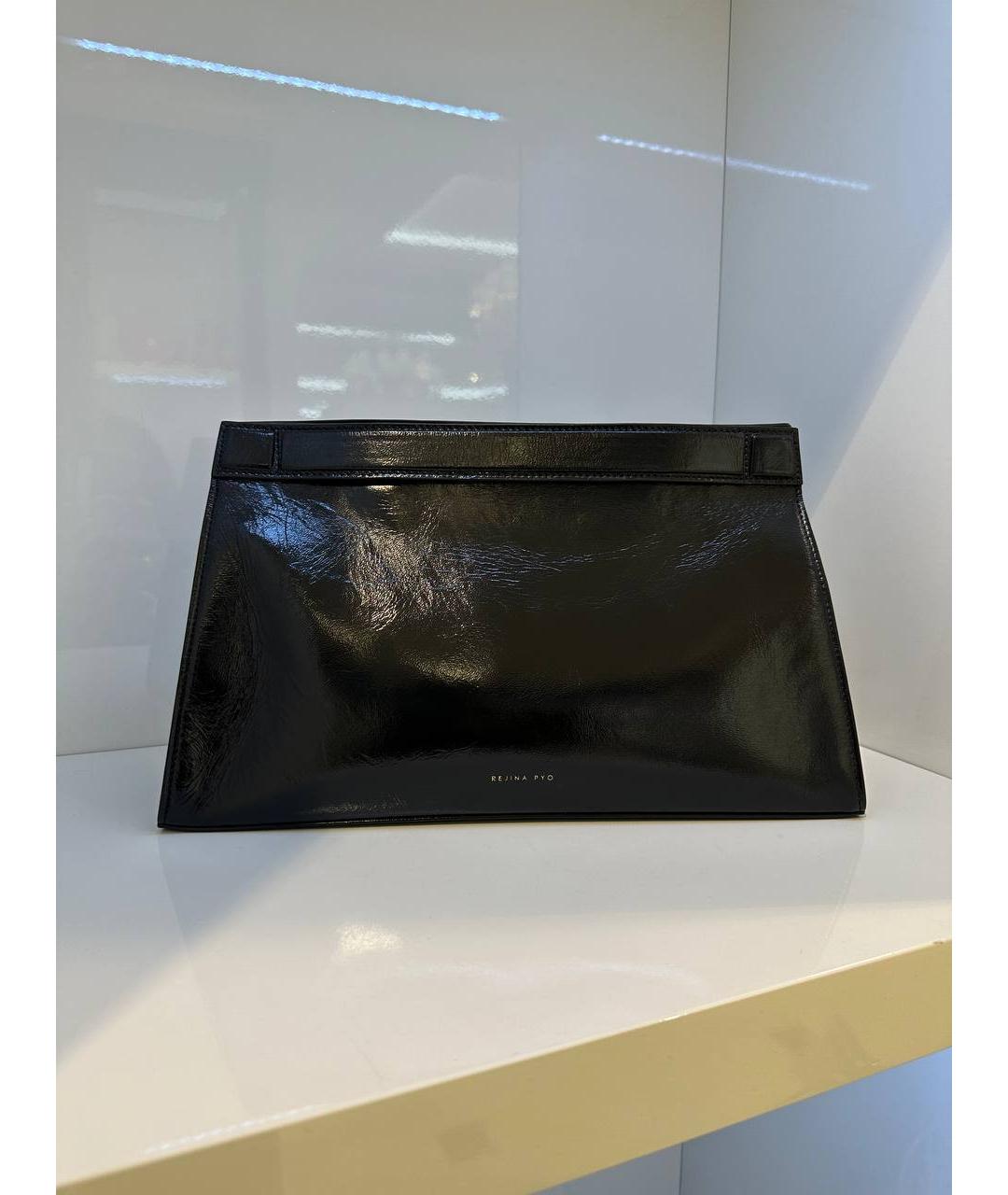 REJINA PYO Черная кожаная сумка через плечо, фото 4