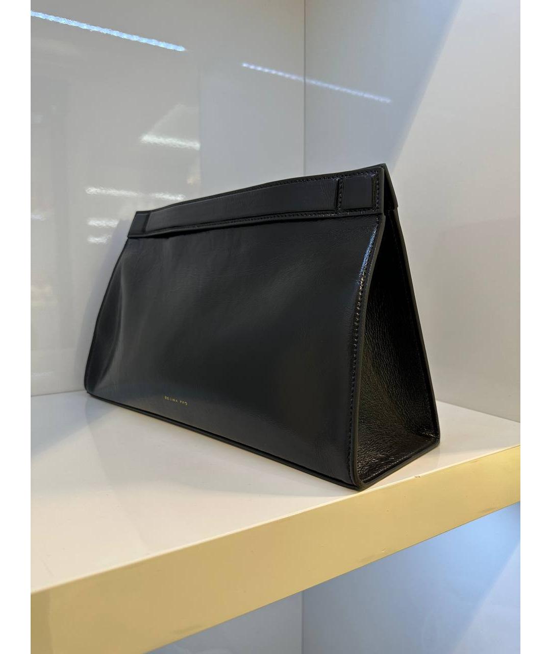 REJINA PYO Черная кожаная сумка через плечо, фото 3