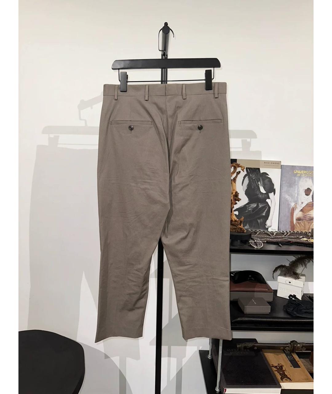 RICK OWENS Бежевые классические брюки, фото 7