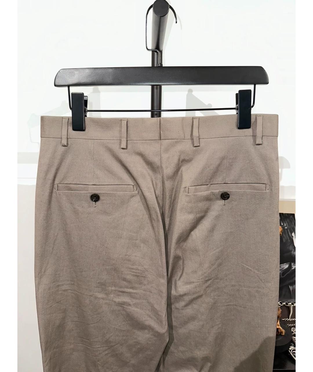 RICK OWENS Бежевые классические брюки, фото 3