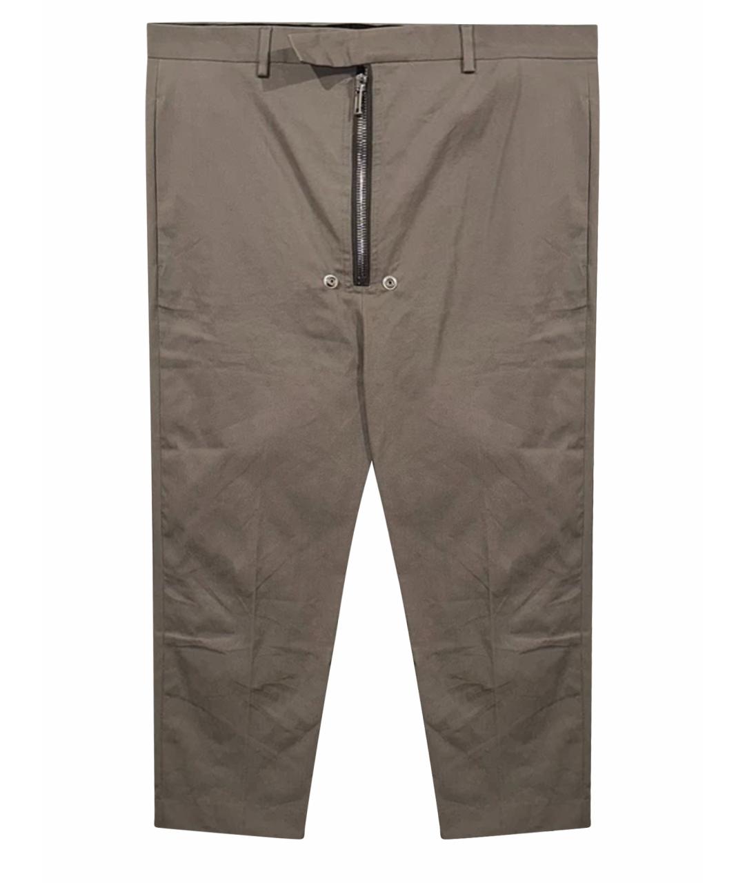 RICK OWENS Бежевые классические брюки, фото 1