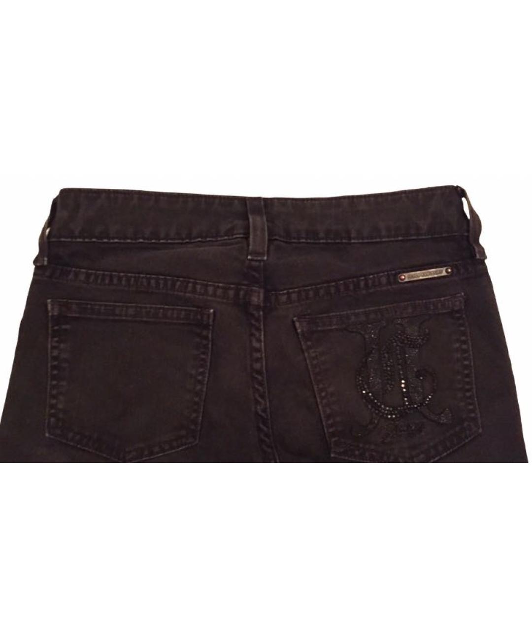 JUICY COUTURE Черные хлопко-эластановые прямые джинсы, фото 3