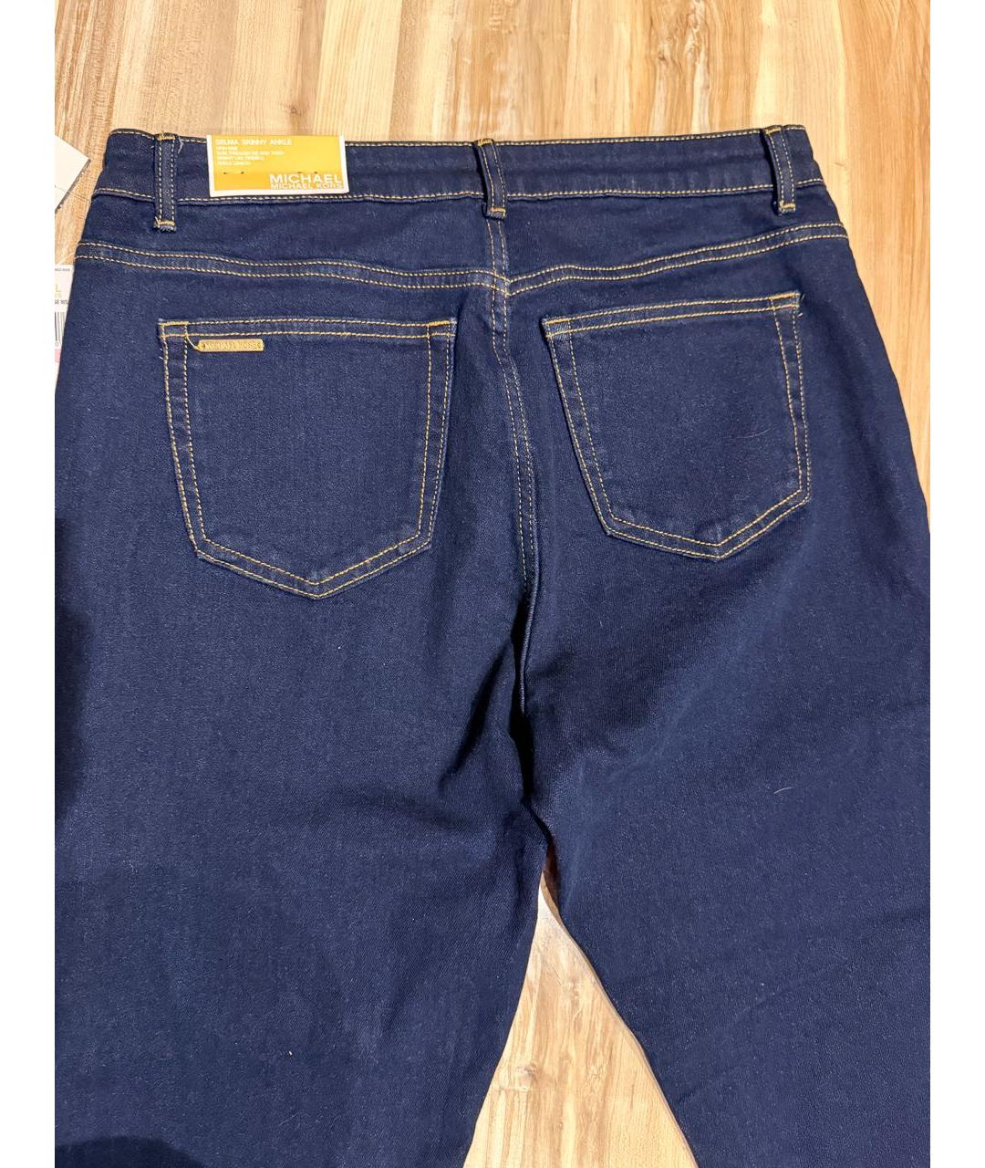 MICHAEL KORS Темно-синие хлопковые джинсы слим, фото 4