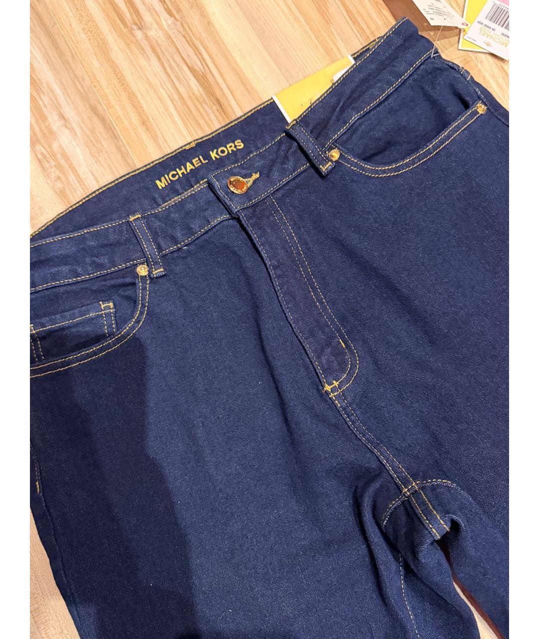 MICHAEL KORS Темно-синие хлопковые джинсы слим, фото 2