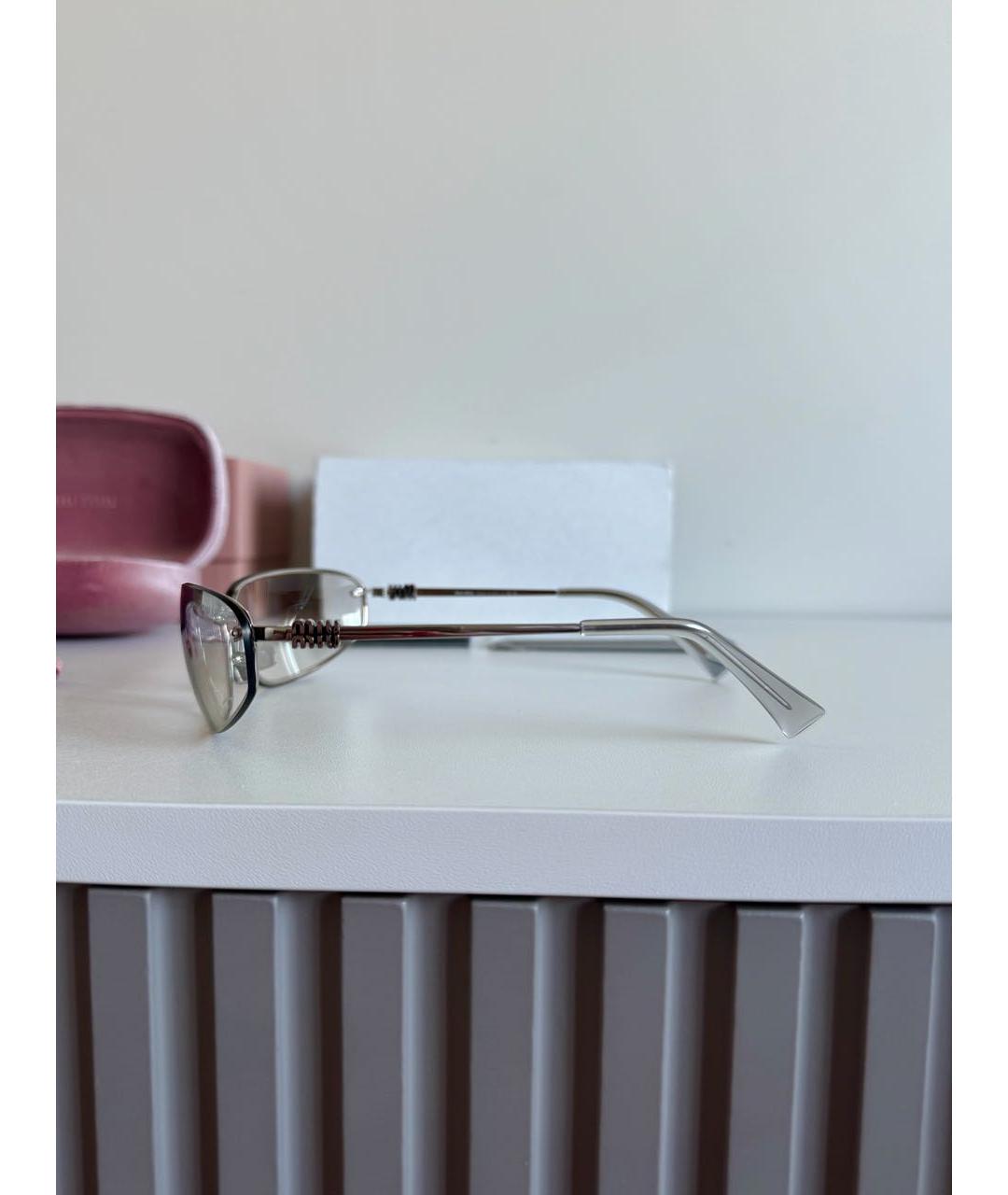 MIU MIU Серебряные солнцезащитные очки, фото 5