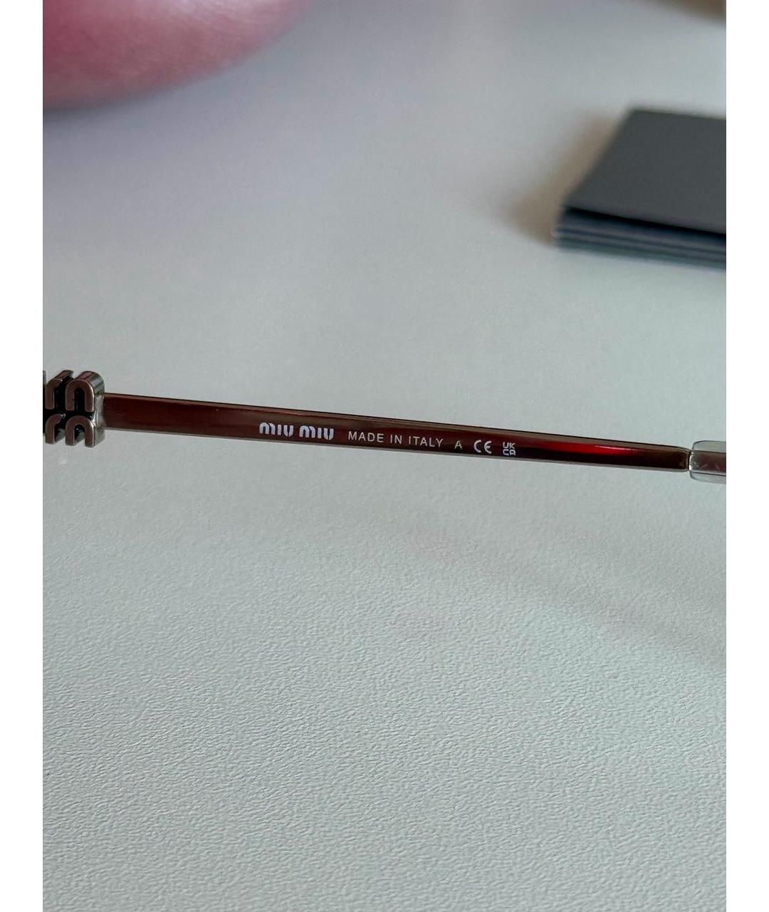 MIU MIU Серебряные солнцезащитные очки, фото 8