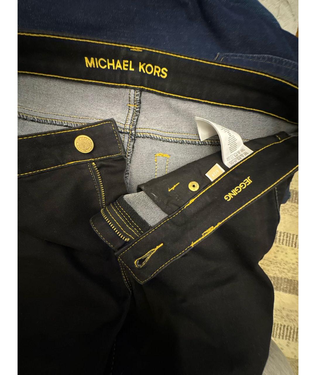 MICHAEL KORS Черные хлопко-эластановые джинсы слим, фото 3