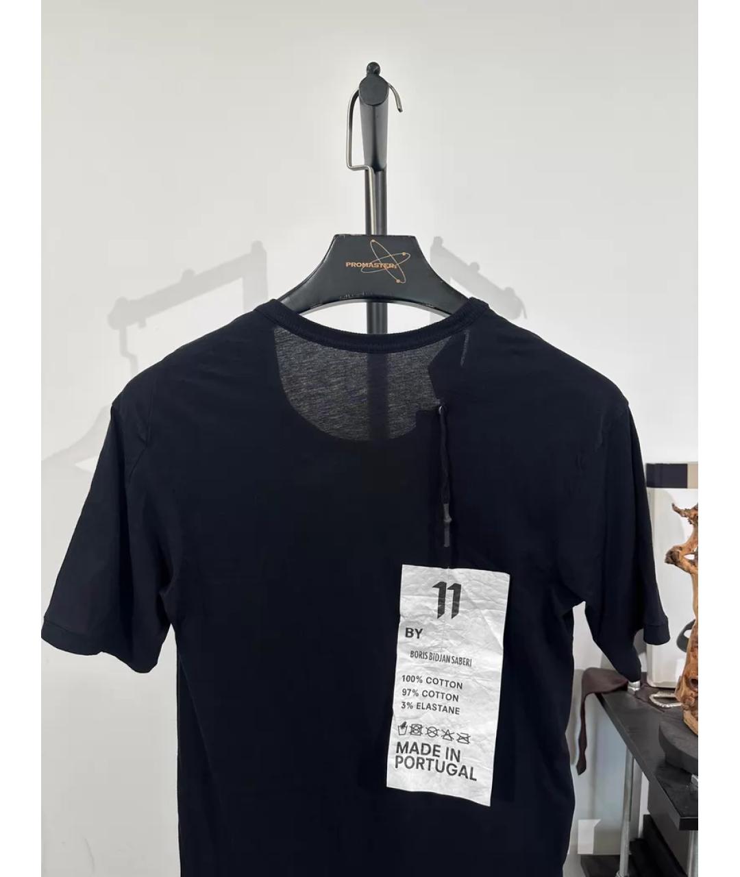BORIS BIDJAN Черная хлопковая футболка, фото 3