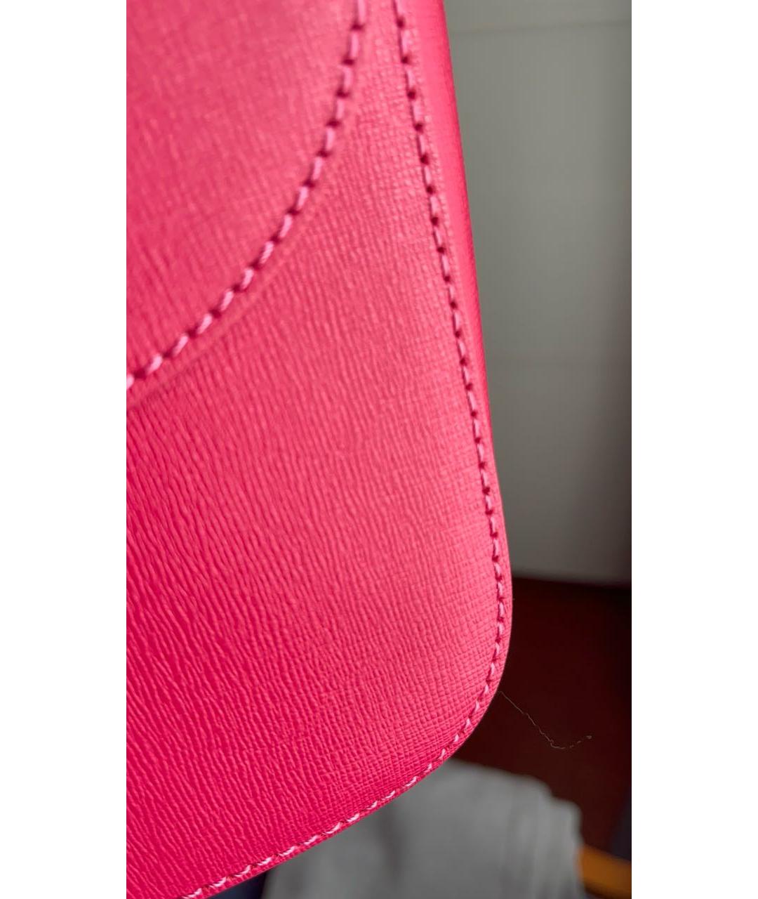 TESTONI Фуксия кожаная сумка через плечо, фото 2