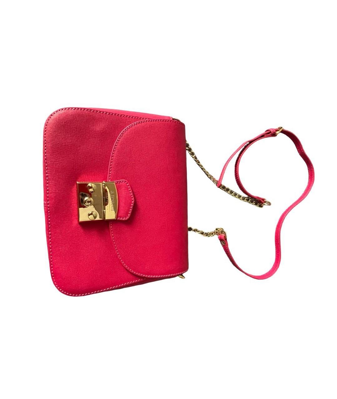 TESTONI Фуксия кожаная сумка через плечо, фото 9