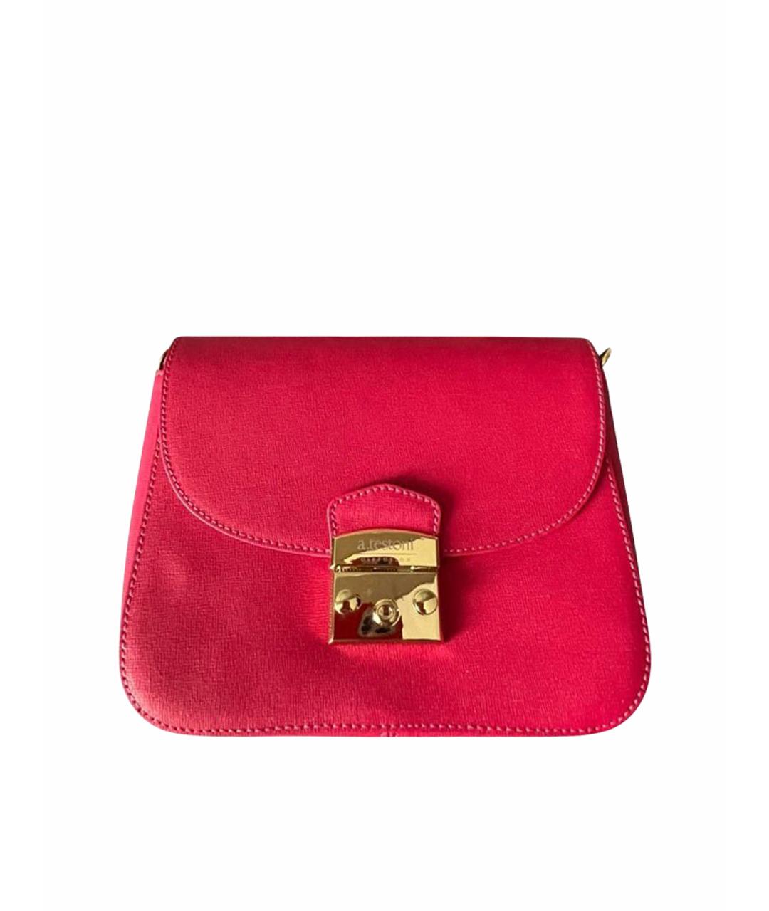 TESTONI Фуксия кожаная сумка через плечо, фото 1