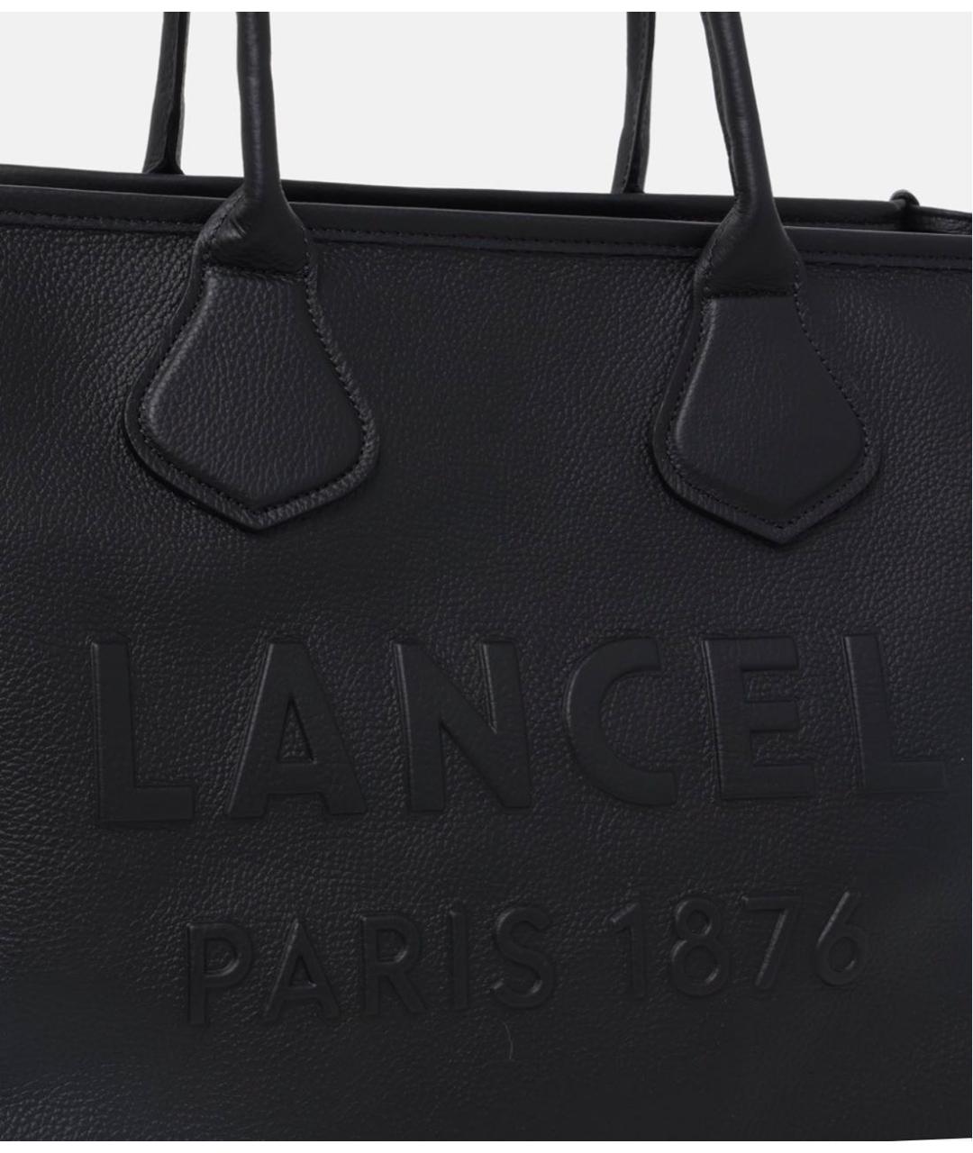 LANCEL Черная кожаная сумка тоут, фото 2