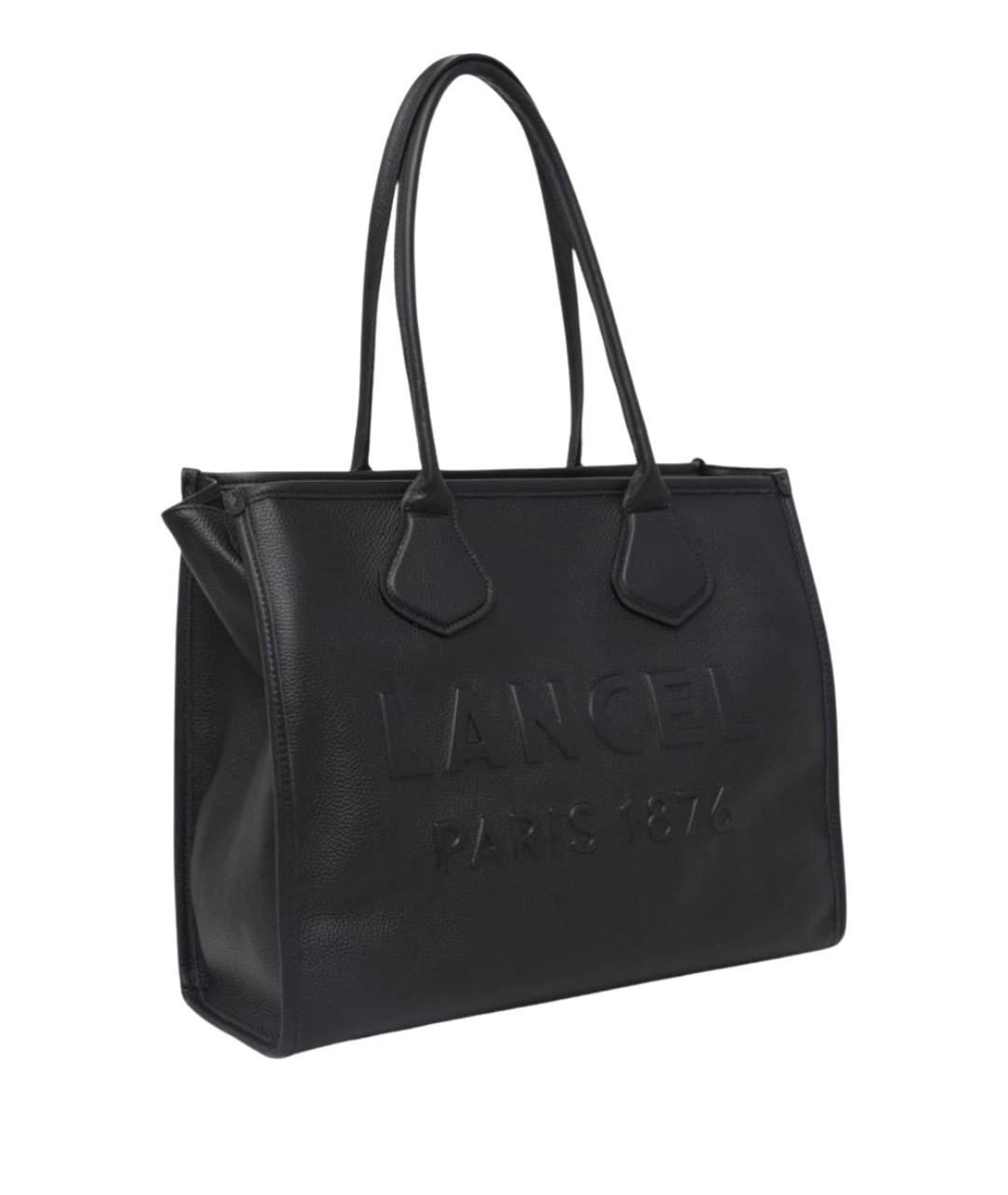 LANCEL Черная кожаная сумка тоут, фото 1