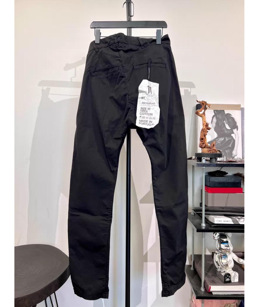 BORIS BIDJAN Черные хлопковые классические брюки, фото 8