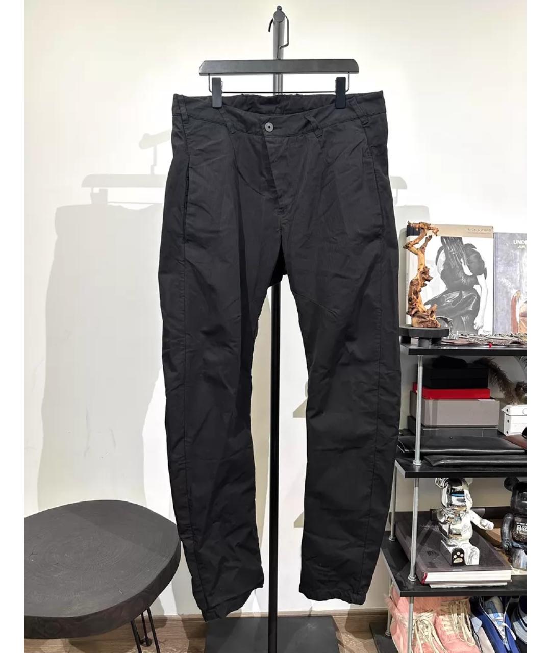 BORIS BIDJAN Черные хлопковые классические брюки, фото 7