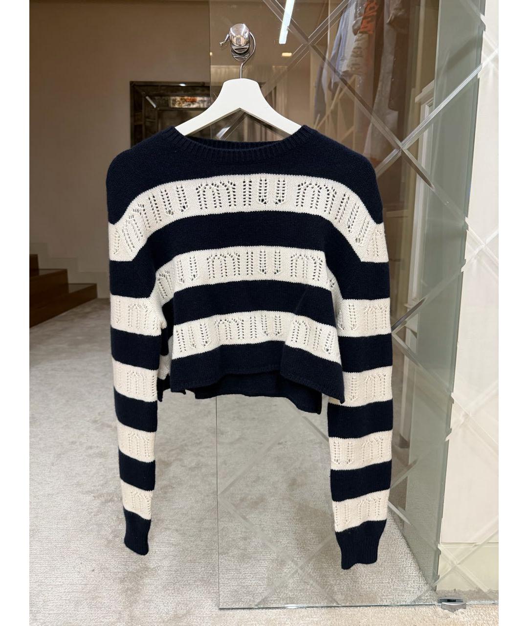 MIU MIU Темно-синий джемпер / свитер, фото 5