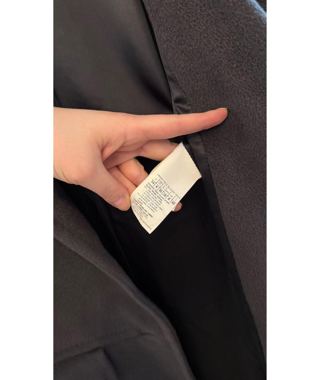 MARELLA Антрацитовое шерстяное пальто, фото 5