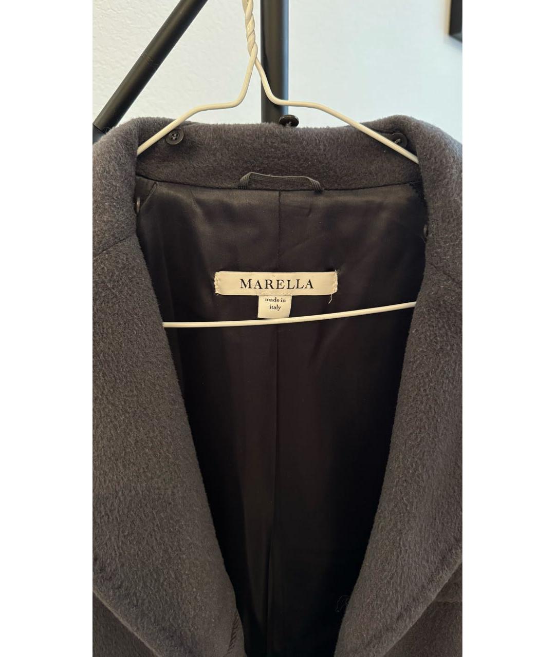 MARELLA Антрацитовое шерстяное пальто, фото 3
