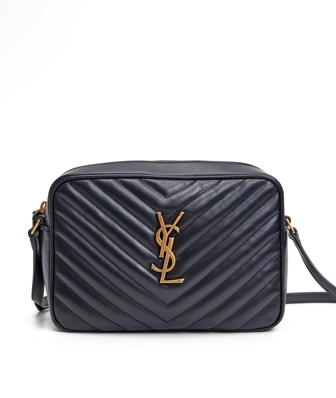 SAINT LAURENT Черная кожаная сумка через плечо, фото 8