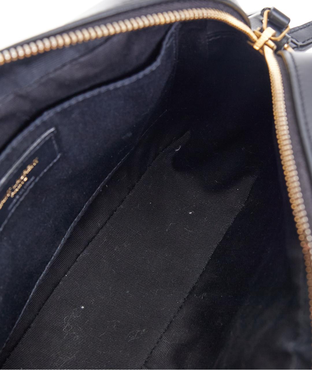 SAINT LAURENT Черная кожаная сумка через плечо, фото 6