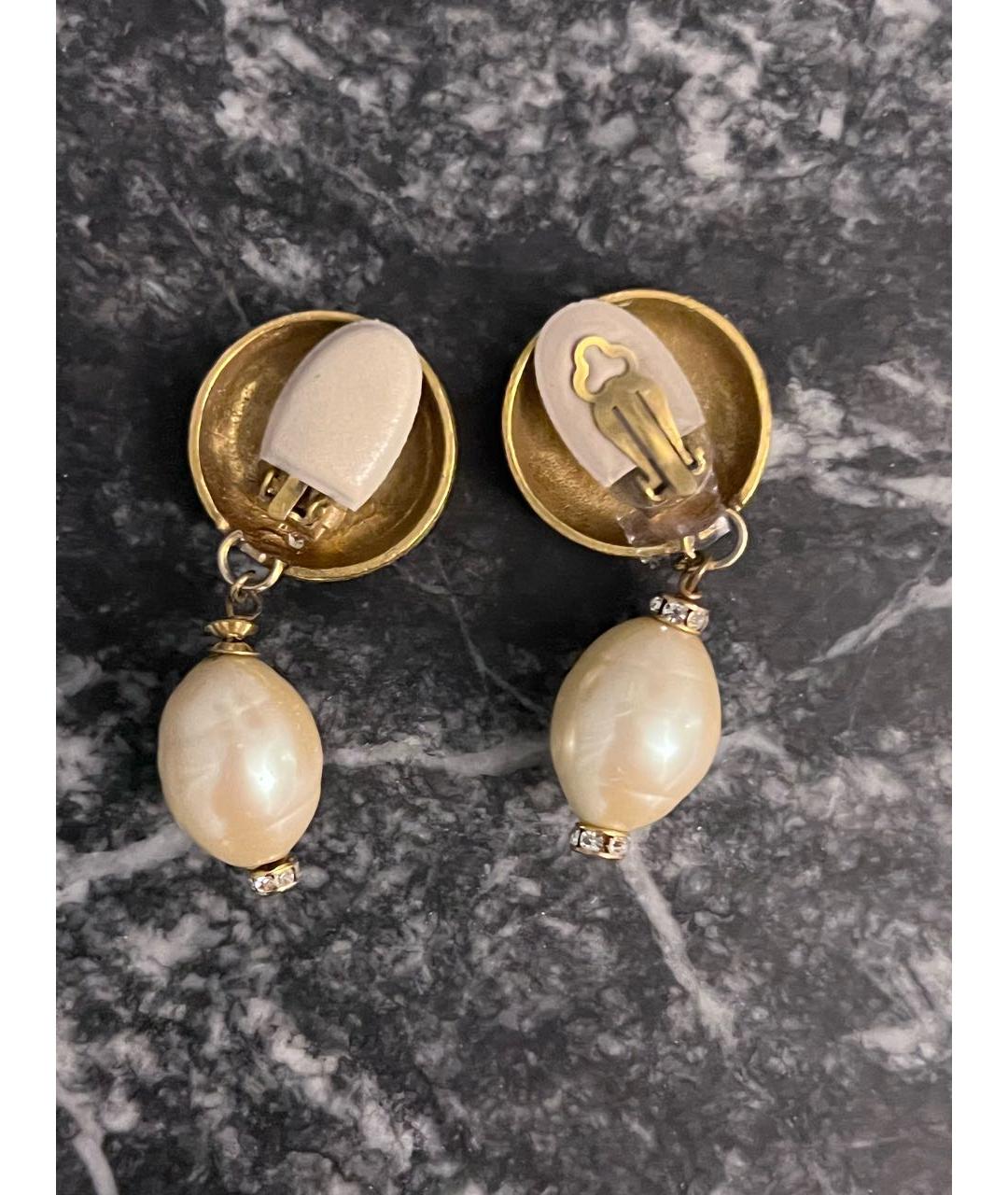 CHANEL Золотые позолоченные клипсы, фото 2