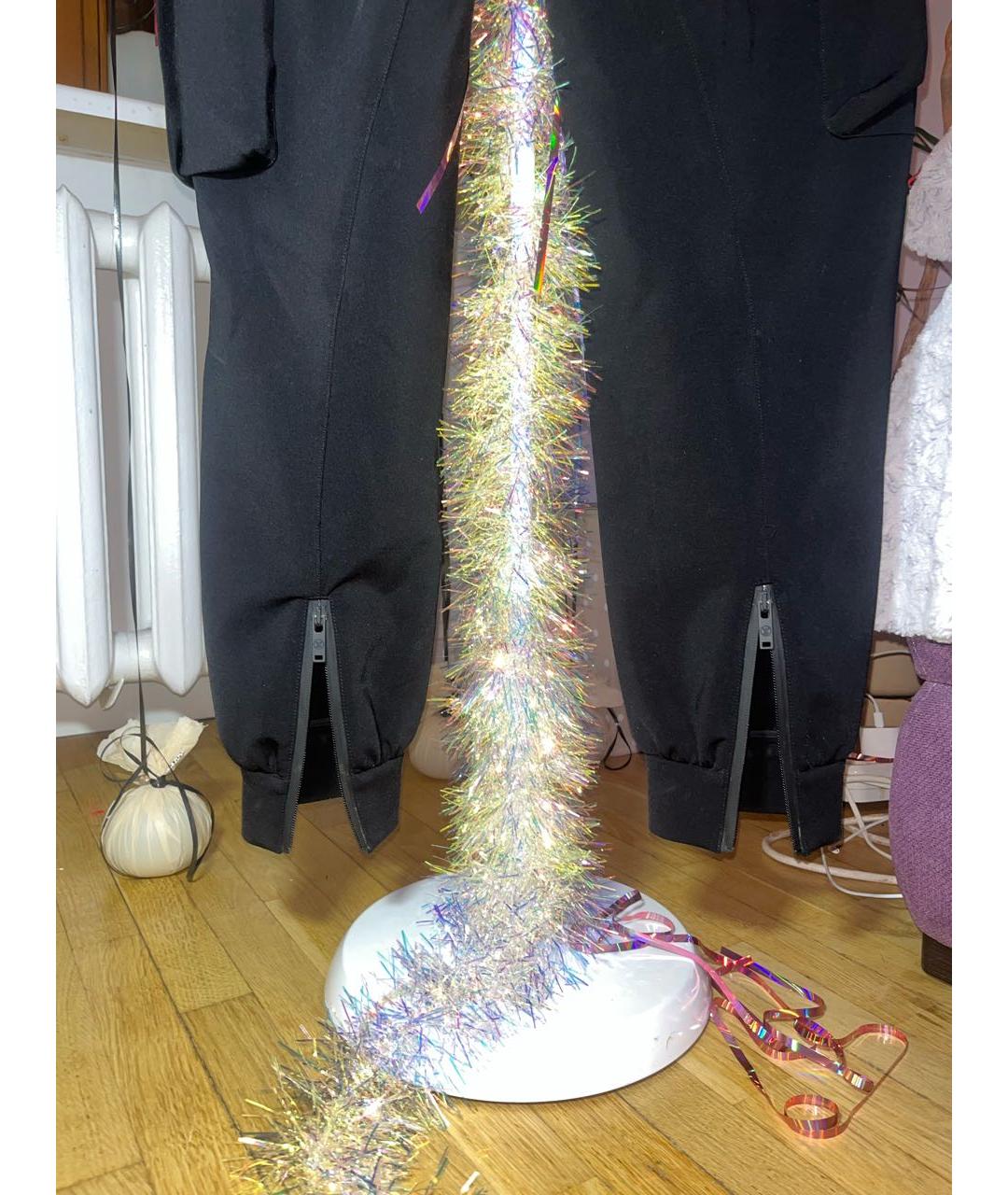 LOUIS VUITTON Черные полиамидовые брюки широкие, фото 6