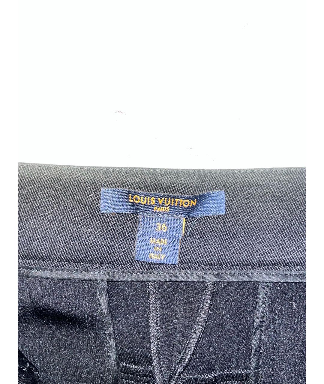 LOUIS VUITTON Черные полиамидовые брюки широкие, фото 8