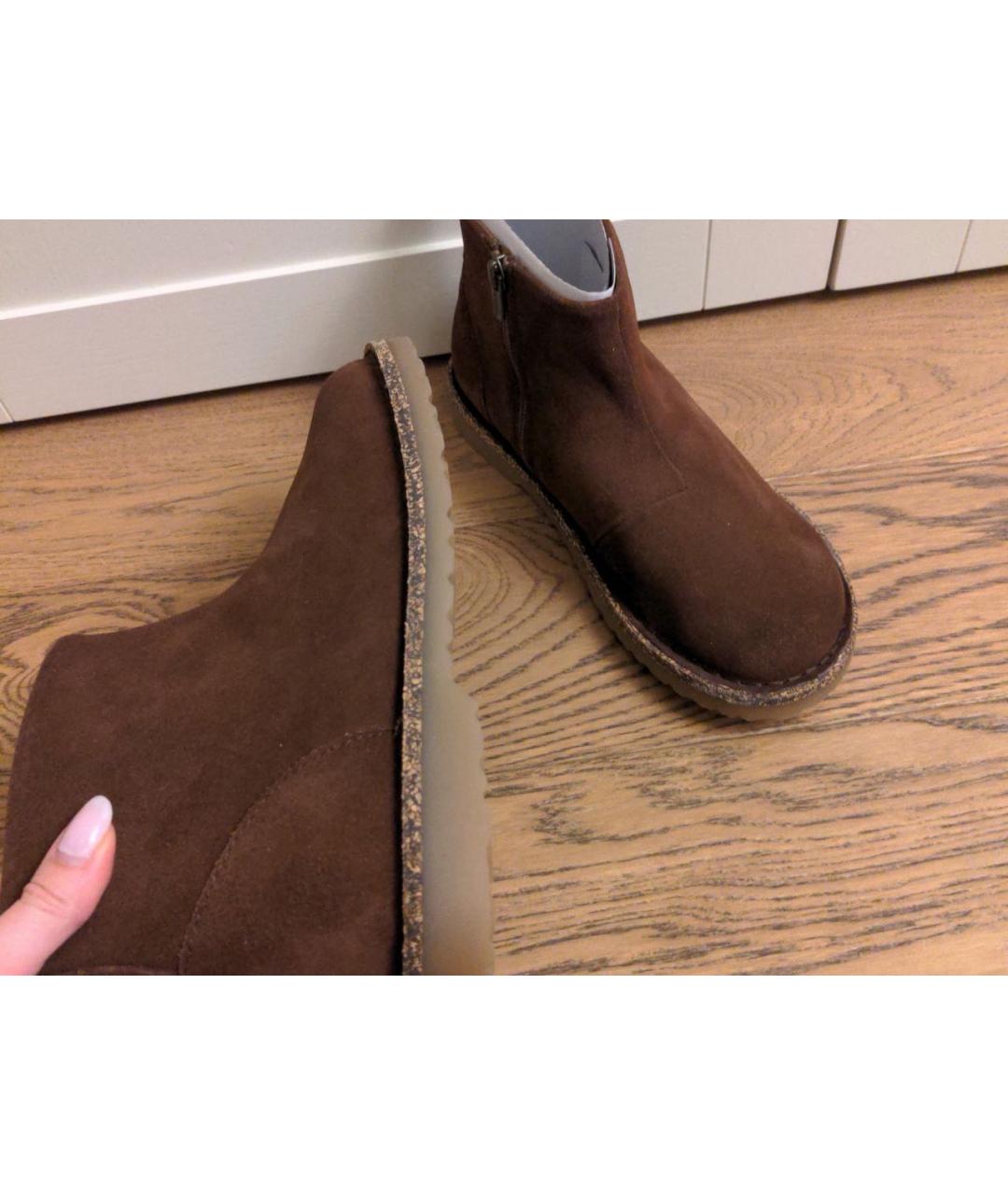 BIRKENSTOCK Коричневые замшевые полусапоги, фото 8