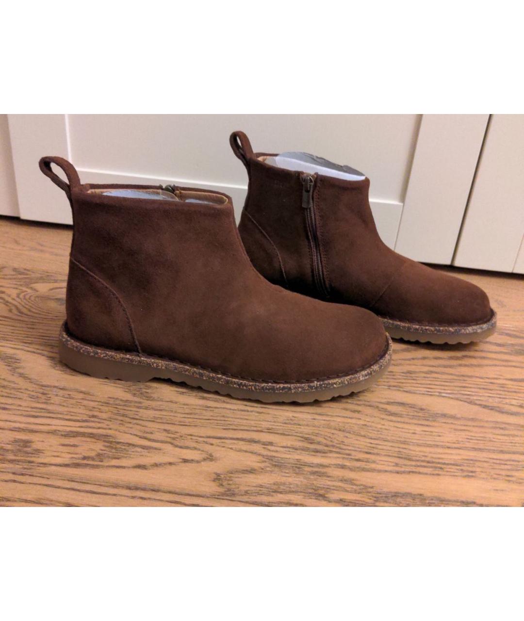 BIRKENSTOCK Коричневые замшевые полусапоги, фото 6