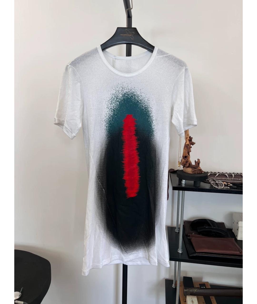 BORIS BIDJAN Белая хлопковая футболка, фото 9