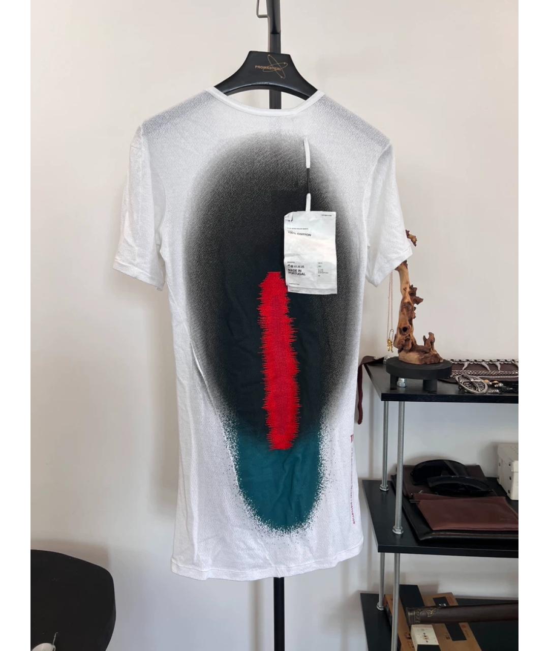 BORIS BIDJAN Белая хлопковая футболка, фото 8