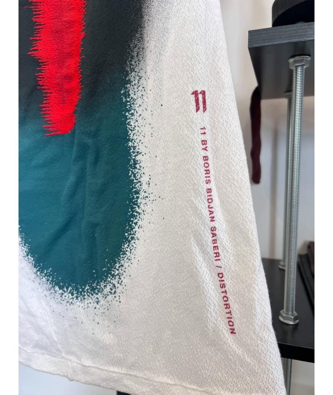 BORIS BIDJAN Белая хлопковая футболка, фото 4