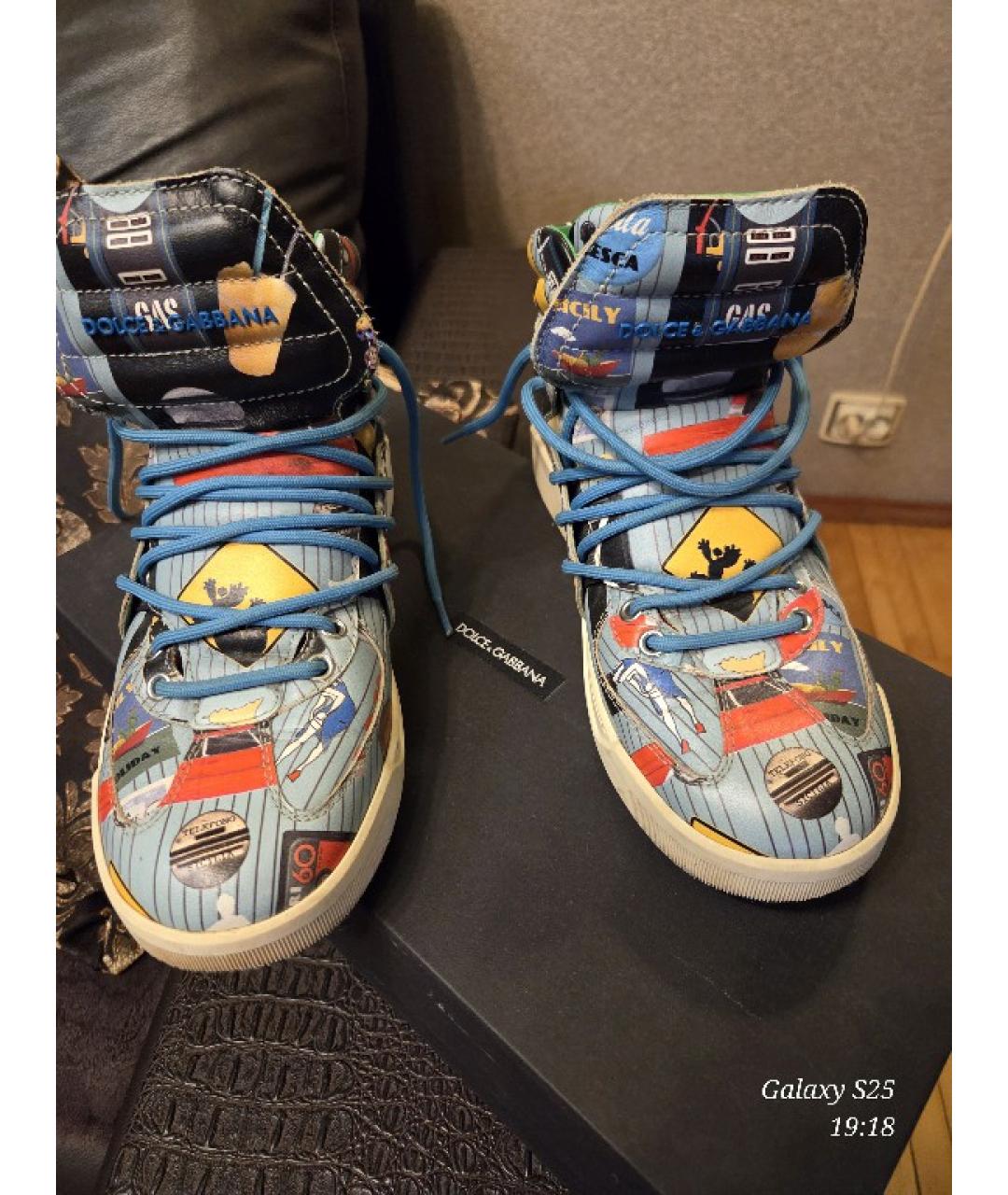 DOLCE&GABBANA Мульти высокие кроссовки / кеды, фото 2