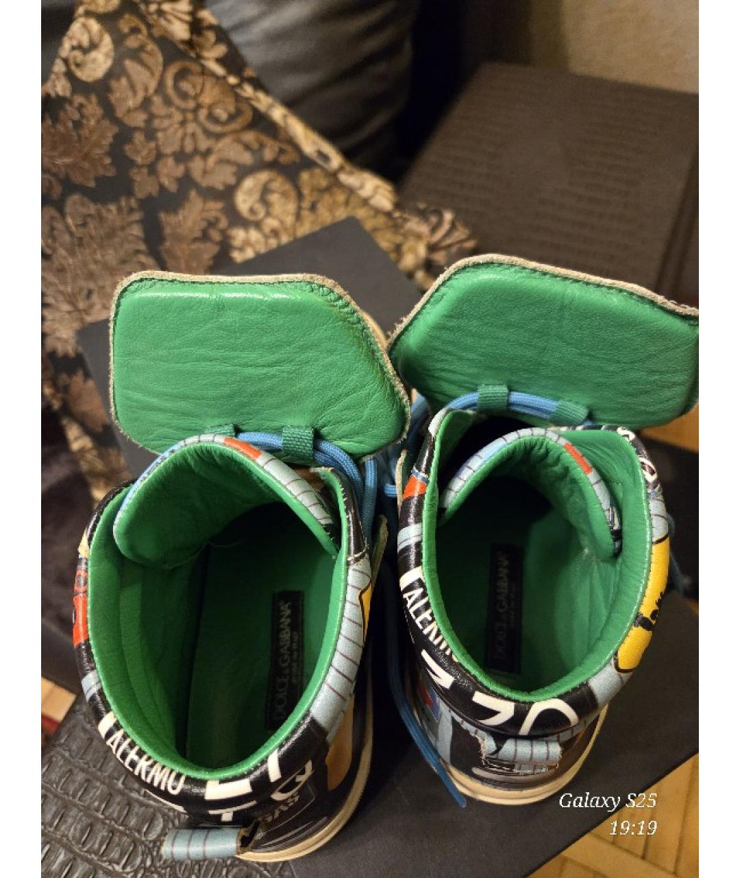 DOLCE&GABBANA Мульти высокие кроссовки / кеды, фото 3