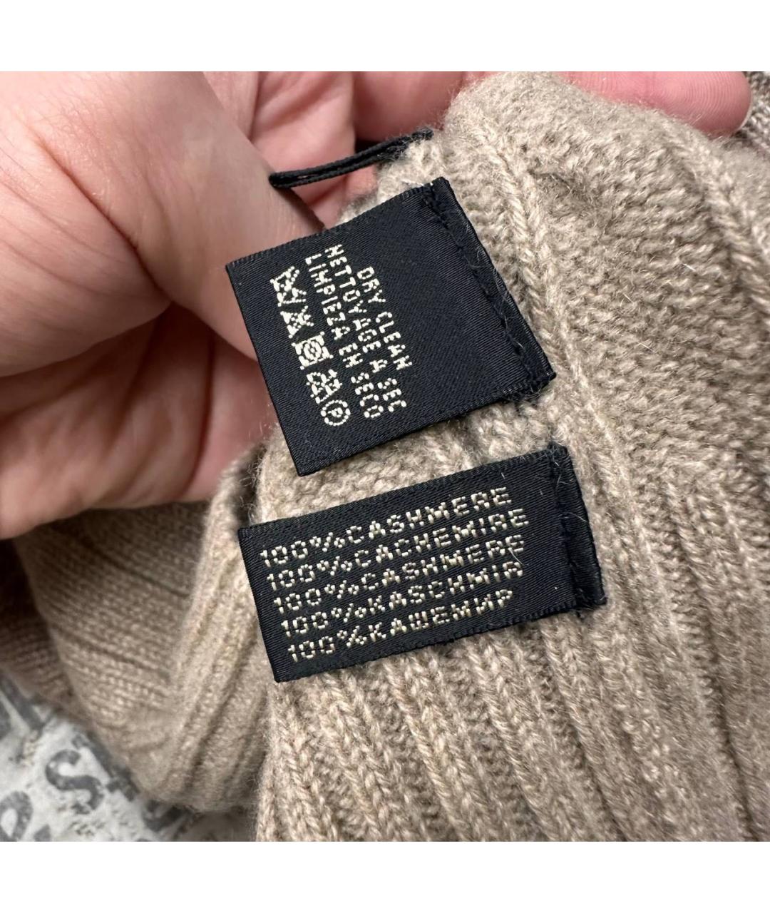 RALPH LAUREN Бежевый кашемировый джемпер / свитер, фото 5