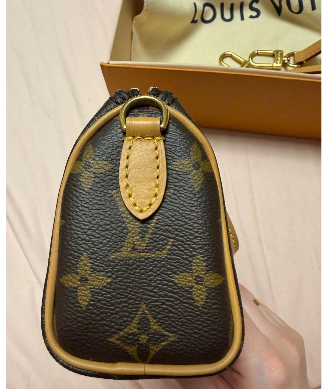 LOUIS VUITTON Коричневая сумка с короткими ручками, фото 4